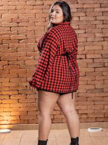 Women Blouses - 紅色 - 查看 4