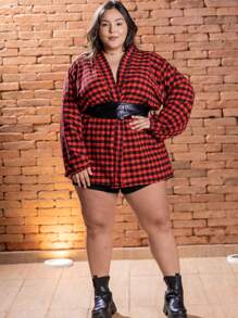 Women Blouses - 紅色 - 查看 3