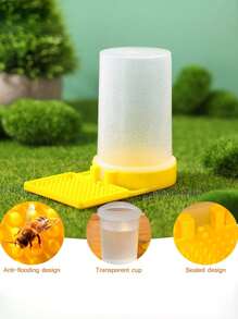 1入蜜蜂飼料器，巢門飼料器，水箱飼料器，養蜂工具 - 黃色 - 查看 8