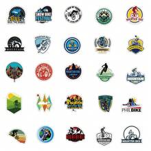50PCS Bicycle Stickers Mountain Bike Stickers Mtb Stickers Mountain Bike Decals Bicycle Decals Mountain Bike Accessories Stickers For Water Bottle, Hydroflask, Guitar, Luggage, Phone, Case, Laptop, Skateboard, Gift - Multicolor - View 3