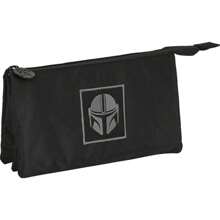 Lucasfilm - THE MANDALORIAN TEEN Triple Pencil Case With Independent Compartments And Zippers - Side Handle And Adaptability To Trolley Backpack Bag - Unique Design Case With Official License - Wallet For Carrying Objects - - Nhiều màu - Xem 1