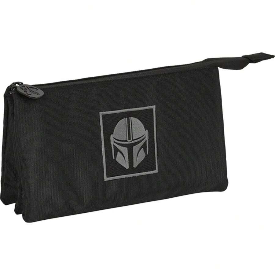Lucasfilm - THE MANDALORIAN TEEN Triple Pencil Case With Independent Compartments And Zippers - Side Handle And Adaptability To Trolley Backpack Bag - Unique Design Case With Official License - Wallet For Carrying Objects - - Nhiều màu - Xem 1