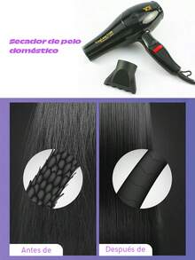 Secadora de Cabello/Pelo profesional con Aire Caliente y Frío - Negro - Ver 2