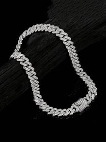 CVNANA 1 Miếng Đúng mốt Hip-hop Rock Phong cách Đồ trang trí Rhinestone Màu bạc Dây chuyền Cho nam giới ; Tuyệt vời Như Bạn trai Quà sinh nhật - Bạc - Xem 6