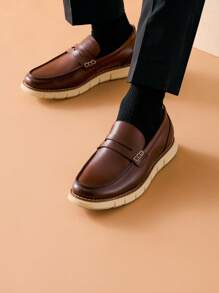 Men's Casual Dress Shoes Slip-On Lightweight Penny Loafers - Nâu sẫm - Xem 2