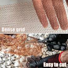 1卷10米銅網蛞蝓驅逐純銅線膠帶蛞蝓驅逐&老鼠用室內銅鼠網，銅防鼠控制&蝸牛防御障壁膠帶，適用於花園植物保護 - 銅色 - 查看 6