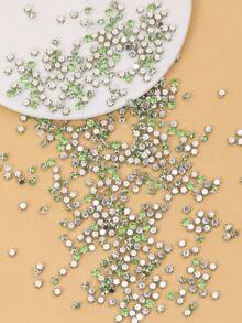 500入組SS25單爪彩色3D車縫鑽，銀色爪AAA玻璃車縫石5mm 3D單爪，DIY婚紗配件 - 綠色 - 查看 3