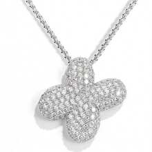 1入受歡迎的鍍金氣泡字母項鍊，設有26個字母與氧化鋯石，男女皆適用，適合日常佩戴 - 銀色新款2 - 查看 32