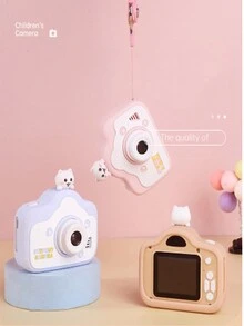 1 pieza Mini cámara digital diseñada específicamente como juguete para niños, con función de fotografía y grabación de video, regalo de cumpleaños - A - Ver 7