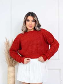 Women Sweaters - 紅色 - 查看 1