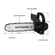 Motosserra Adaptador Para Esmerilhadeira Lixadeira Jardim Eletrosserra Potente - Preto - Visão 2