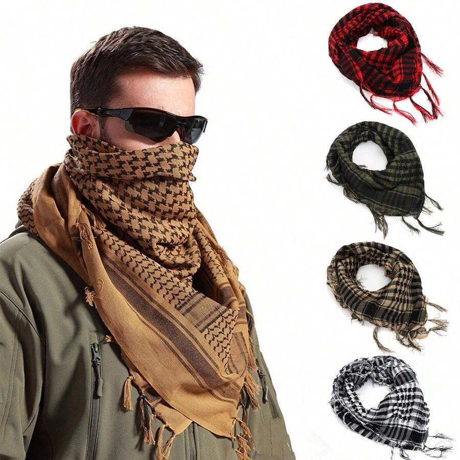 Shemagh  Bufanda panuelo chal Clásica Algodón Moda - Camel - Ver 1