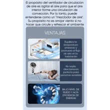 Ventilador Pedestal Pie Abanico Piso Moderno Pequeño Potente Portatil Silencioso 3 Aspas Reclinable - Morado - Ver 6