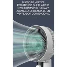 Ventilador Pedestal Pie Abanico Piso Moderno Pequeño Potente Portatil Silencioso 3 Aspas Reclinable - Morado - Ver 9