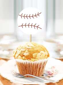 運動主題蛋糕上飾 - 足球、籃球、棒球、生日派對裝飾 - 彩色 - 查看 5