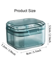 1入組牙齒隱形矯正器保持器收納盒，矯正器 和矯正牙齒用品，牙套清潔浸泡盒 - 彩色 - 查看 5