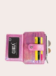 CUIKCA Lettre holographique graphique Funky mince léger portable argent liquide carte carte monnaie poche portefeuille court petite pochette petit sac à main poche portefeuille pour cadeau d'anniversaire anniversaire le jour de la Saint-Valentin femme dame filles adolescentes pour étudiant à l'université sac cadeau étudiant cadeau cadeaux pour les enseignants sac à main rose vif fournitures scolaires cadeaux pour enseignants retour à l'école porte-cartes de Saint-Valentin portefeuille porte-cartes de visite porte-cartes de crédit porte-cartes d'identité femmes pour femmes mini portefeuille porte-cartes