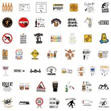 paquete de 50 pegatinas divertidas de alcoholismo | Pegatinas de vinilo estético de alcoholismo, pegatinas de alta calidad para álbum de recortes, papel decorativo, diario, portátil, parachoques, monopatín, botellas de agua, computadora, caricaturas, casco, pegatinas de automóviles. Las pegatinas pueden traer mucha diversión a tu vida, regalos perfectos para adultos y niños.
