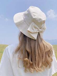 1 pezzo Cappello da donna, grande falda estiva Cappello da sole con fiocco elegante per attività all'aperto