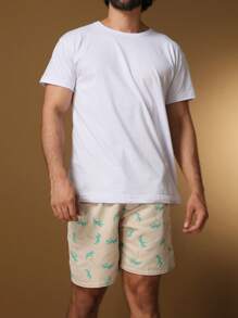 Men Beach Shorts - Beis - Ver 2
