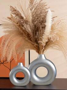 北欧风甜美花瓶，圆形花卉套装，干花仿真，家居摆设，软装装饰，房间装饰，创意甜甜圈花瓶，客厅装饰，桌面花瓶，茶几花瓶，餐桌花瓶，电视柜花瓶