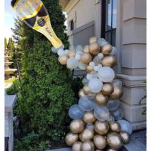 84 Cái/bộ Bộ Chai Sâm Banh Bóng Bay Vòng Hoa, Đồ Trang Trí Năm Mới Hạnh Phúc, Bóng Bay Trong Suốt Bằng Vàng Bạc Cho Sinh Nhật, Trang Trí Tiệc Kỷ Niệm Đám Cưới Độc Thân - Nhiều màu - Xem 4