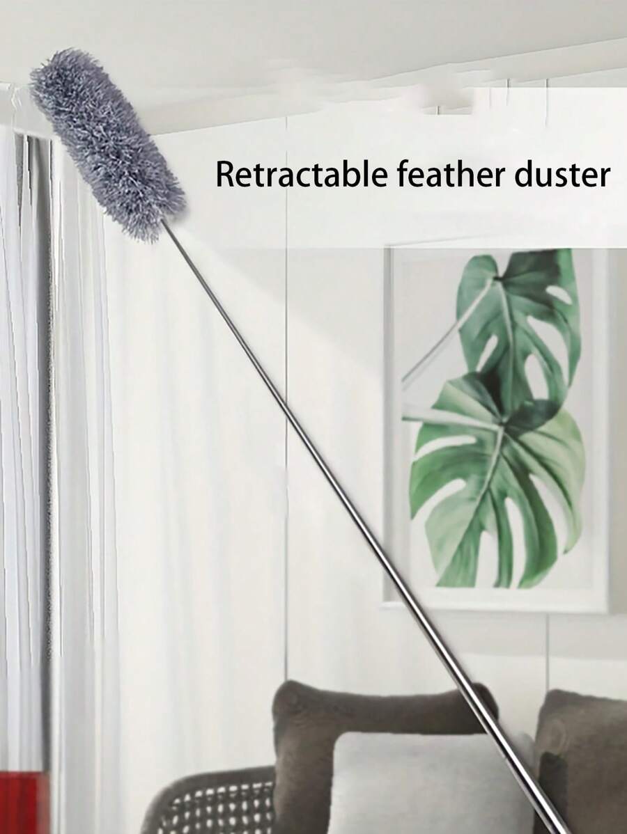 Household Duster And Extension Pole, Extra Long Extendable Dusting