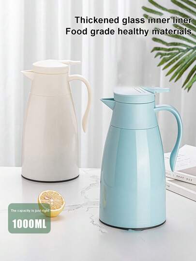 Glass Inner Vacuum Insulated Hot Water Bottle, Home , Student Portable Large Capacity Warm Water Pot