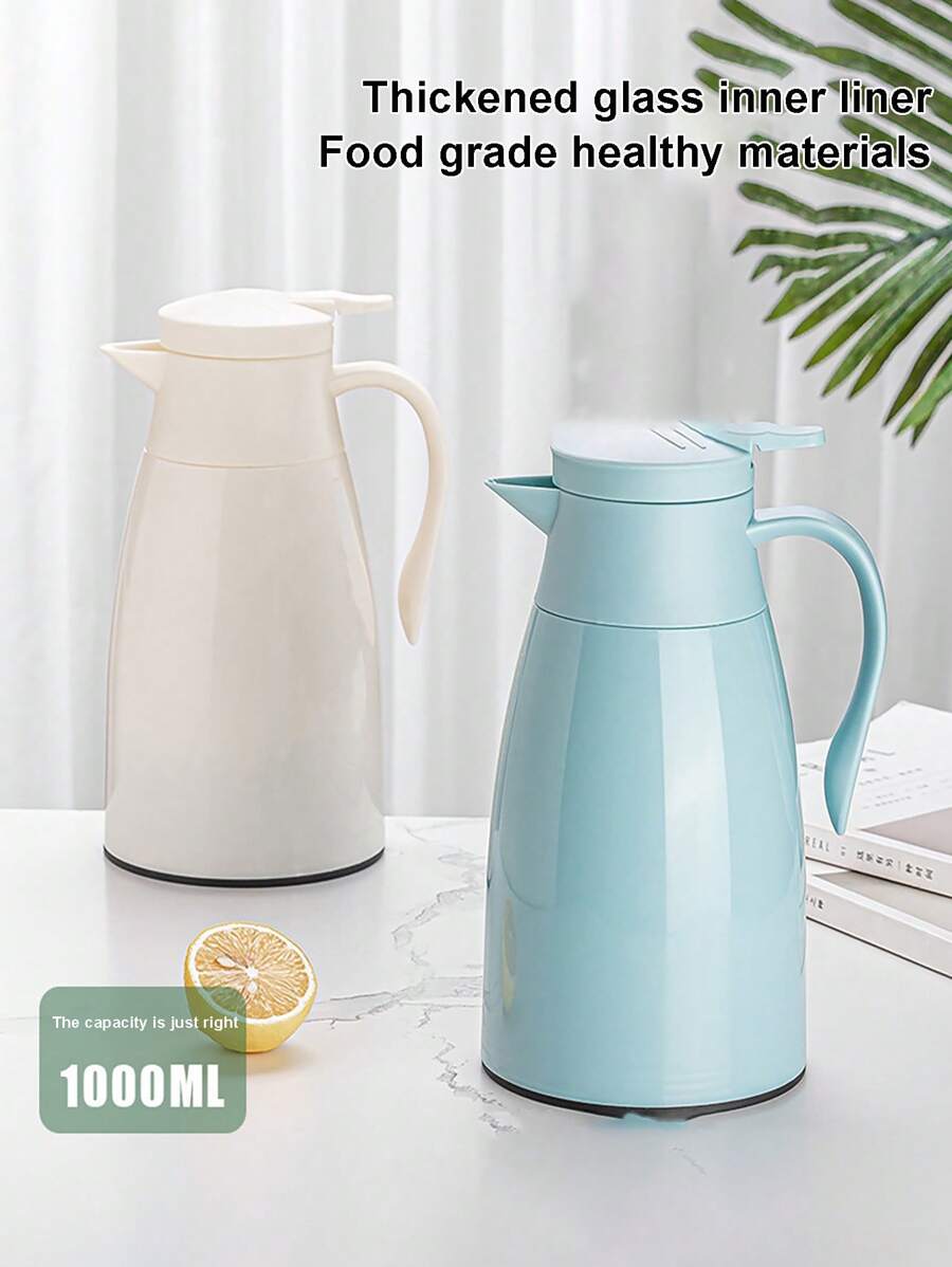 玻璃内胆真空保温热水袋，家用、学生便携式大容量热水壶 - 彩色 - 查看 1