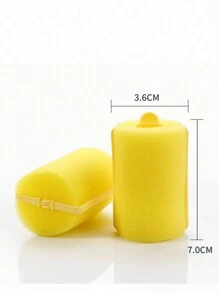 随机颜色海绵卷发器刘海卷发管，无热卷发发型设计工具 - 彩色 - 查看 3