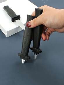 1pc Spoof Toy Telescopic Knife Toy Switchblade - Black and White - View 5