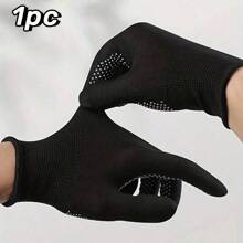 1pc Breathable Anti-Slip Gloves, Suitable For Outdoor Cycling & Fitness - Lightweight & Comfortable,Black Gloves