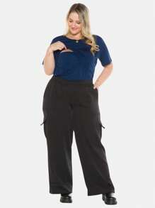 Plus Size Blouses - 藏蓝色 - 查看 4