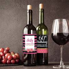 Sherway 生日派對酒標貼紙，里程碑生日慶祝裝飾，瓶標贈品袋派對廚房 - 50歲 - 查看 5