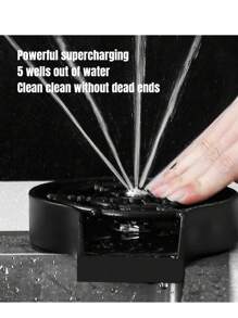 1pc Cup Washer With High Pressure, Quick Dishwasher, Sink Glass Rinser, Bottle Washer, Bar Glass Rinser For Cups, Bottle Caps, Kitchen, Bubble Tea Shop,Bar, Coffee Shop - Black - View 7