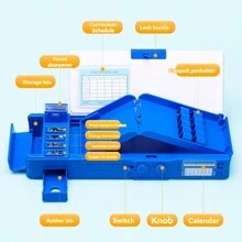 Password Lock Multi-Functional Stationery Box For Students, Double-Sided Large-Capacity Pencil Case Transformable Mecha, Cute Cartoon Pencil Case For Boys And Girls' Study Supplies Back To School,Back To School,School Supplies,Pencil Pouch,School Bag - Mecha Fire - View 3
