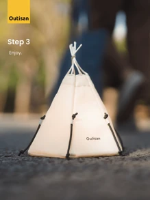 Outisan Camping Lantern Shade, Fits Any Small Light, Brilliant Gift Idea - Beige - View 7