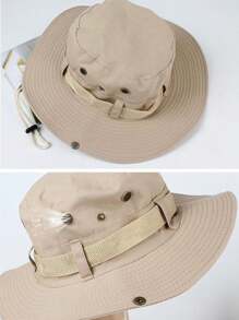 1pc Men's Wide Brim Sun Protection Bucket Hat, Foldable Summer Outdoor Bucket Hat, Suitable For Fishing, Hiking, CampingMen's Sun Hat Summer Hat, Suitable For Summer Outdoor Activities Such As Hiking And Fishing