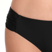 2025 Neue sexy Mode vielseitige Bikini Bademode mit geraffter Taille und Bauchkontrolle, atmungsaktiv für süße Mädchen - Schwarz - Übersicht 5