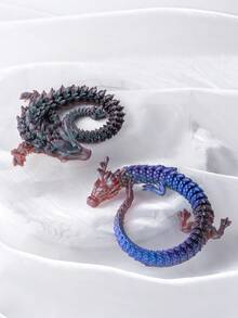 1 Stück Drachen Silikonform, 3D realistischer Kristall Drache, handgefertigte Tierhandwerke, Dekoration für Zuhause aus Gips, Beton, Zement oder Harz Gießformen. - Weiss - Übersicht 6