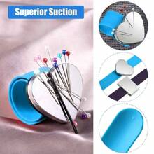 Magnetic Pin Cushion Silicone Wrist Needle Pad Safe Bracelet Pins Storage Band Sewing Wrist Band Pin Holder Sewing Accessories