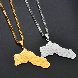 1 件 5 厘米大号吊坠项链 女士 男士 银色/金色 库尔德珠宝