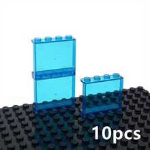 10PCS Transparent Panel 1x4x3 Dots Window Wall House Construction Accessories DIY House Bricks Toys Parts Compatible 60581 Room Decoration ,Wall Construction ,Kids Makeover Station ,Wandpanel - Multicolor - View 10