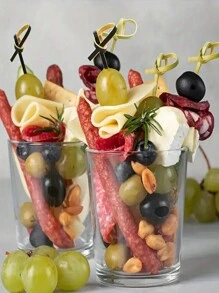 100pcs/200pcs/50pcs(+/-5pcs) 12CM Barbecue Bamboo Skewers Toothpicks, Sandwiches Burgers Fruits Desserts Decorative Skewers For Appetizers Party Supplies,Bbq,Picnic,Camping,Garden,Patio,Outdoor,Garden Decor,Outdoor Decor.