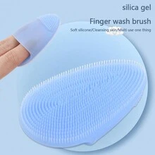 2pcs Silicone Finger Sleeve Cleansing Brush For Face Cleaning And Exfoliating - Multicolor - View 2