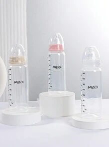 1pc Baby Standard Caliber PP Milk Bottle With Silicone Nipple, Anti-Drop And Durable, Suitable For 0-1 Year Old Babies - Multicolor - View 1