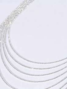 1PC Mutlilay Rhinestone Tassel Back Chain For Women Necklace Jewelry Body Chain For Backless Dress - Butterfly - View 4
