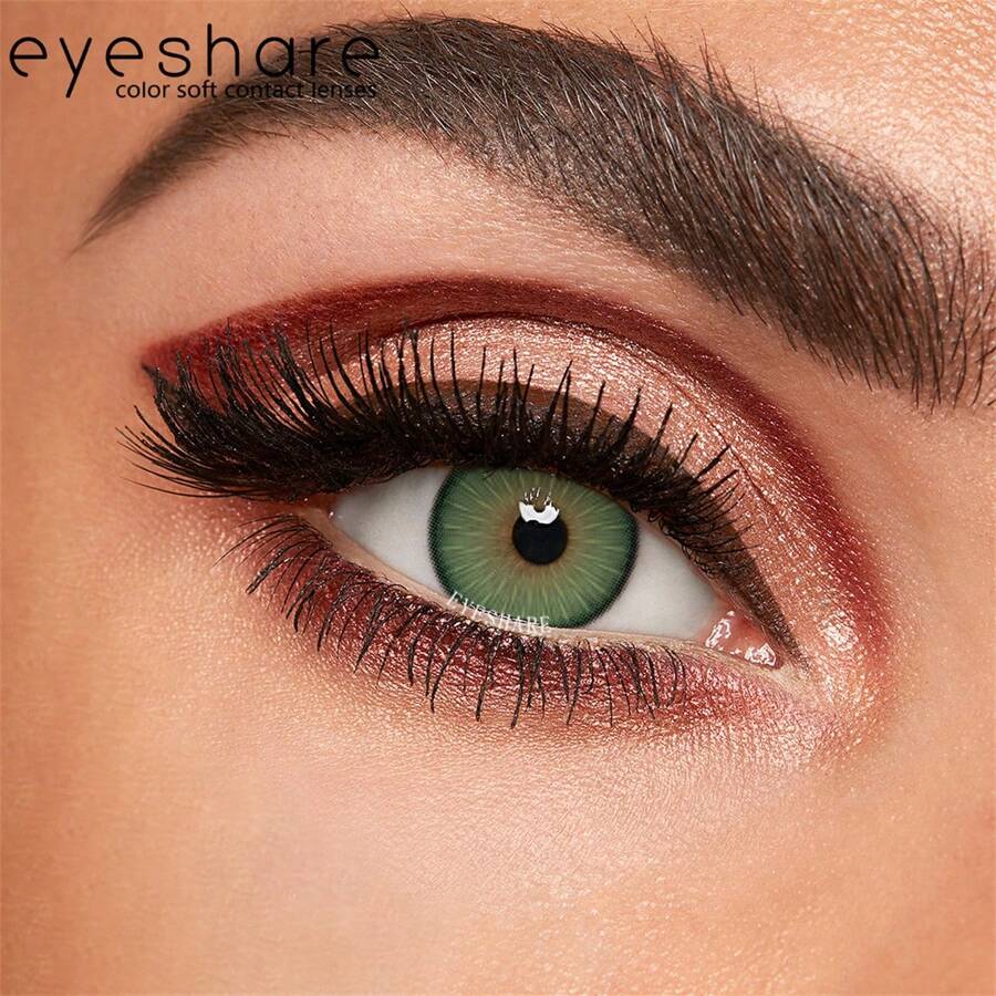 1 Paar natürliche farbige Linsen für kosmetische Kontaktlinsen, braune, graue und grüne