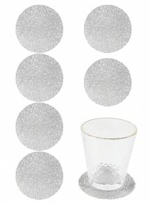 4-24入組隨機色空心PVC杯墊組，防止桌面被損壞，裝飾酒杯，適用於酒吧、家裡和節日 - 彩色 - 查看 12