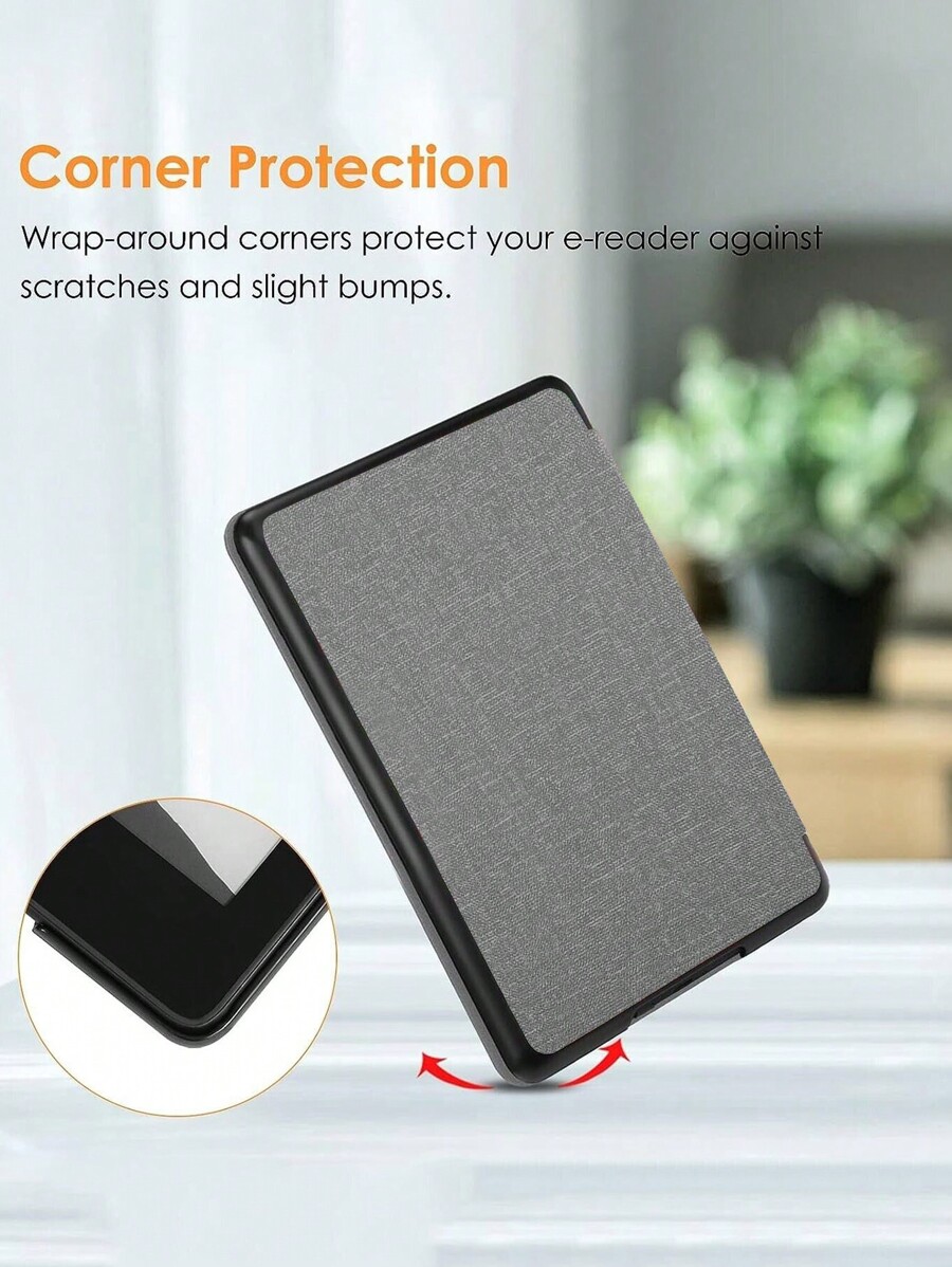 Multiple Colors Case For Kindle Paperwhite , Slim Fabric Cover, Lightweight PU Leather Smart